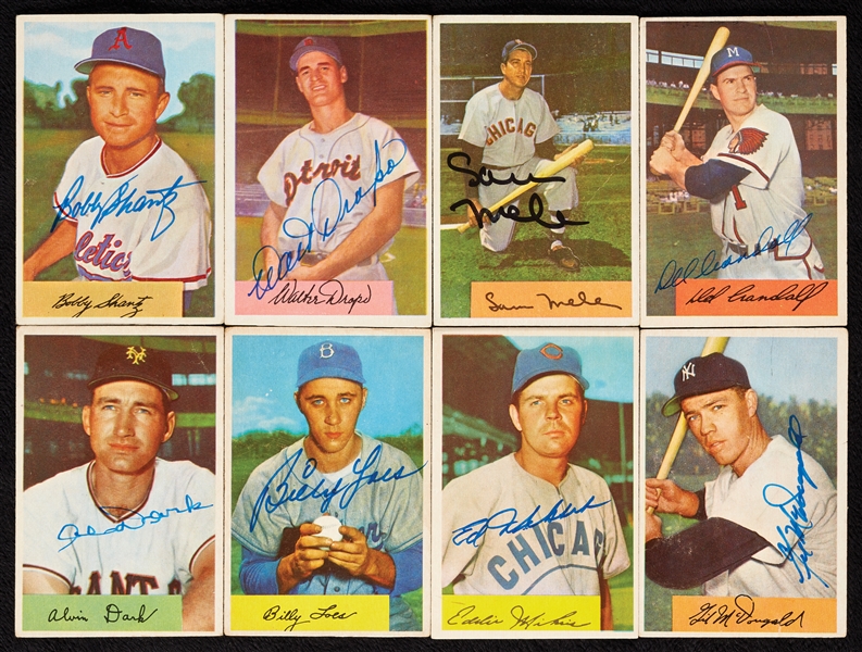 Signed 1954 Bowman Baseball Group (43)