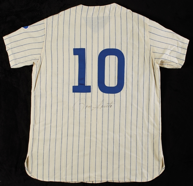 Ron Santo Signed All-Century Team Mitchell & Ness Flannel Cubs Jersey