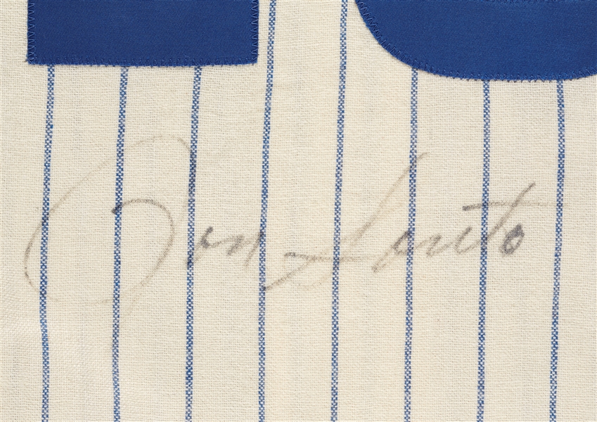 Ron Santo Signed All-Century Team Mitchell & Ness Flannel Cubs Jersey