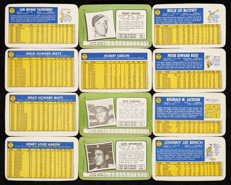 1970 and 1971 High-Grade Topps Baseball Supers, Partial Set With Extras (95)
