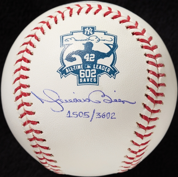 Mariano Rivera Single-Signed 602nd All-Time Save Baseball (1505/3602) (Steiner)