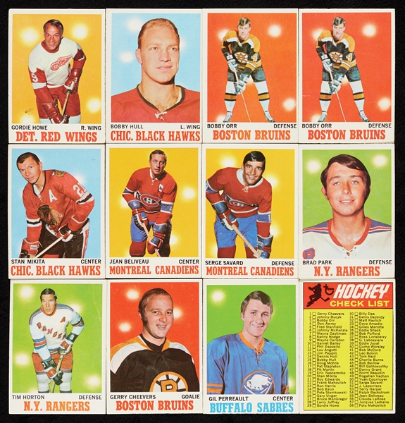1970 Topps Hockey Large Group With HOFers, Stars (475)