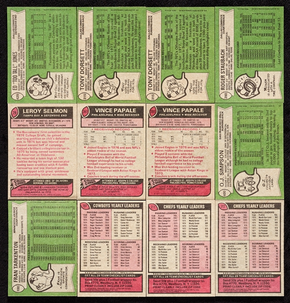 1977-78 Topps Football Super High-Grade Massive Hoard, 375 HOFers (5,000)