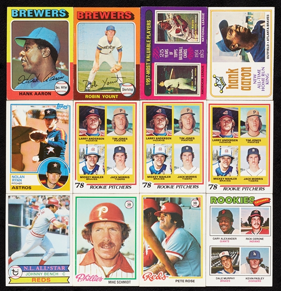 1974-83 Topps Baseball Massive Hoard With HOFers, Stars (7,600)