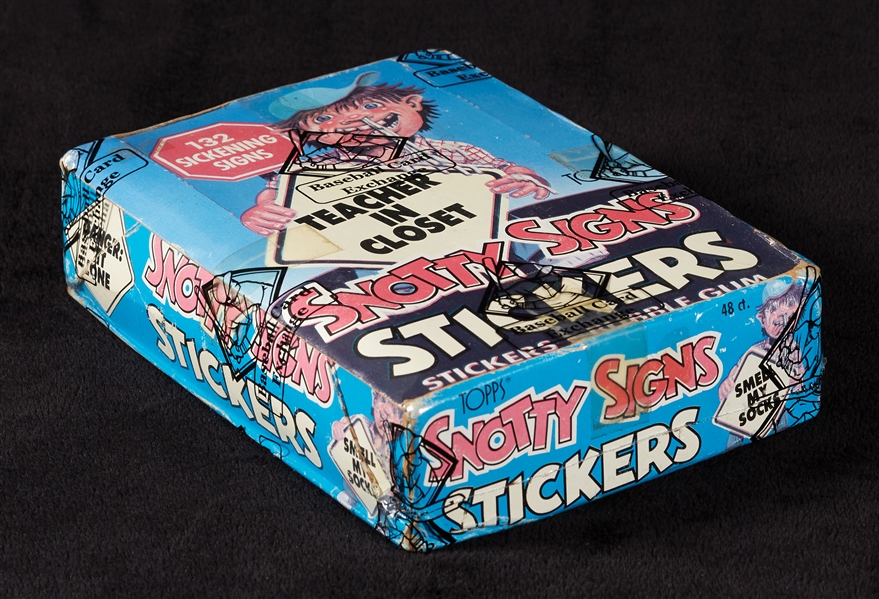 1986 Topps Snotty Signs Wax Box (48) (BBCE)