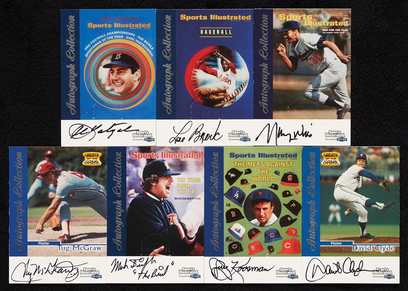 1999 Fleer Greats of the Game Signatures Group with Yaz, Brock (15)