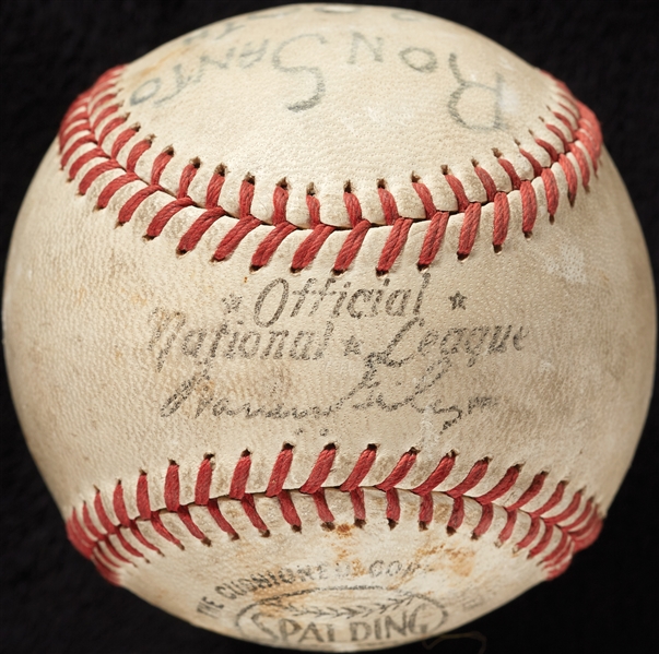 Ron Santo Career Home Run No. 200 Game-Used Baseball (4/13/68) 
