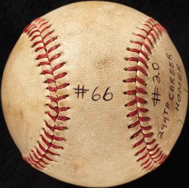 Ron Santo Signed Career Home Run No. 299 Game-Used Baseball (9/10/71) (BAS)