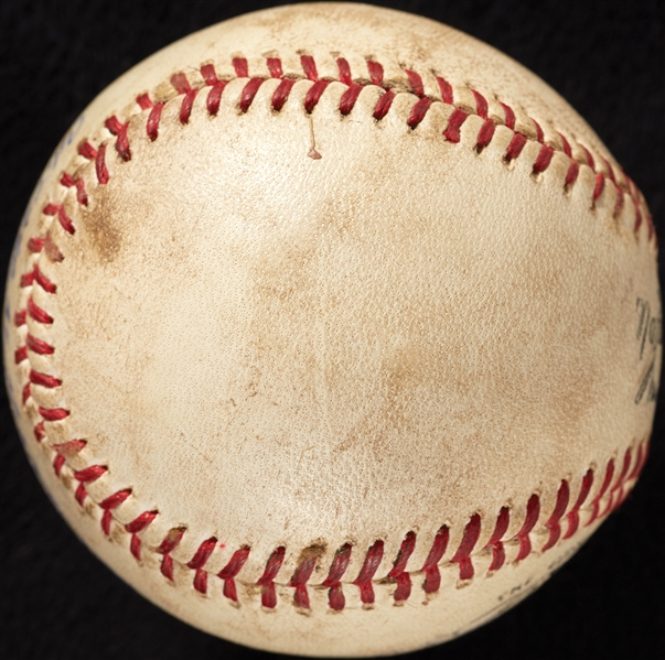 Ron Santo 372nd Assist of 1963 Season (Record for 3rd Baseman) Game-Used Baseball (9/28/63)