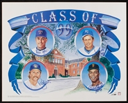 Class of 1999 Poster Signed by Brett, Yount, Ryan & Cepeda (JSA)