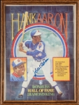 Hank Aaron Signed 1986 Donruss HOF Diamond Kings Puzzle (BAS)