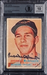 Brooks Robinson Signed 1957 Topps RC No. 328 (Graded BAS 10)
