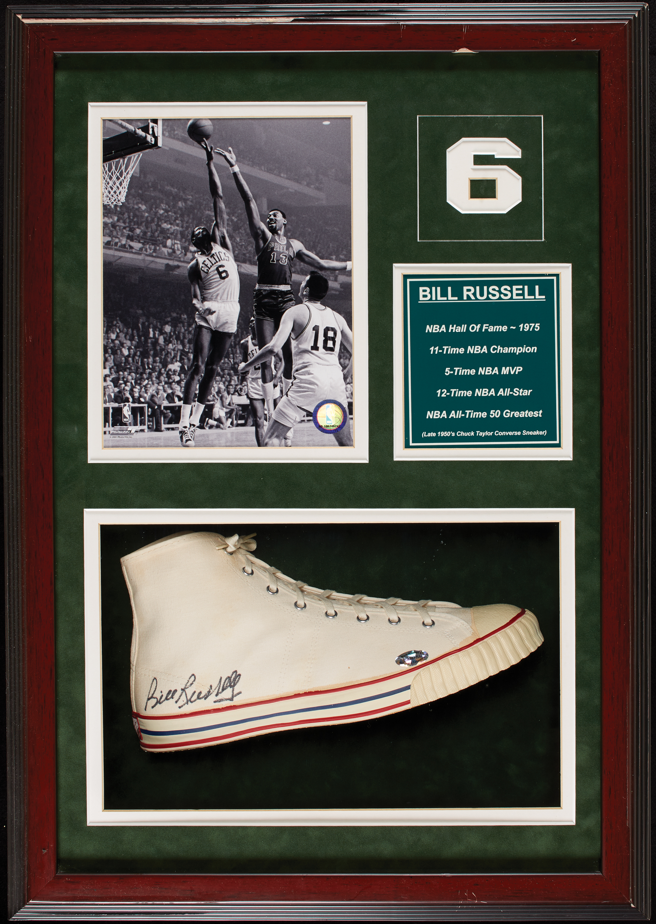 Lot Detail Bill Signed Converse Chuck Taylor Shoe in Shadowbox (BAS)