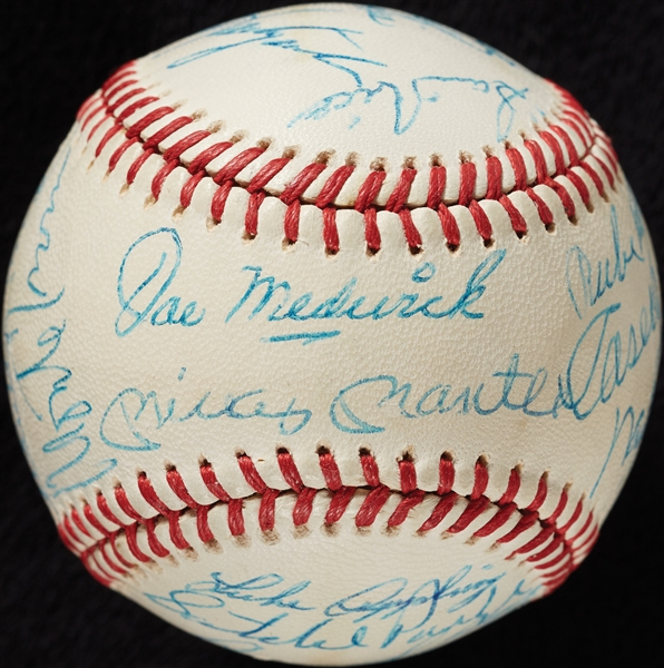 1974 Hall of Fame Induction Multi-Signed OAL Baseball with Mantle, Paige, Stengel (PSA/DNA)