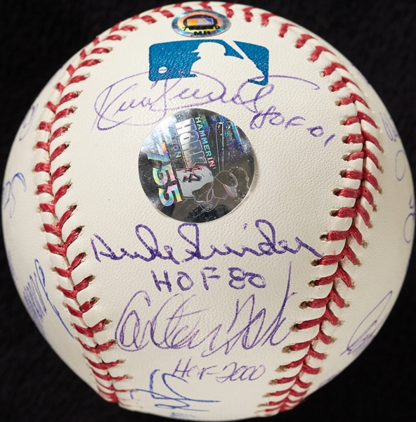 HOFer Multi-Signed OML Baseball with Hank Aaron & HOFer Inscriptions (PSA/DNA)