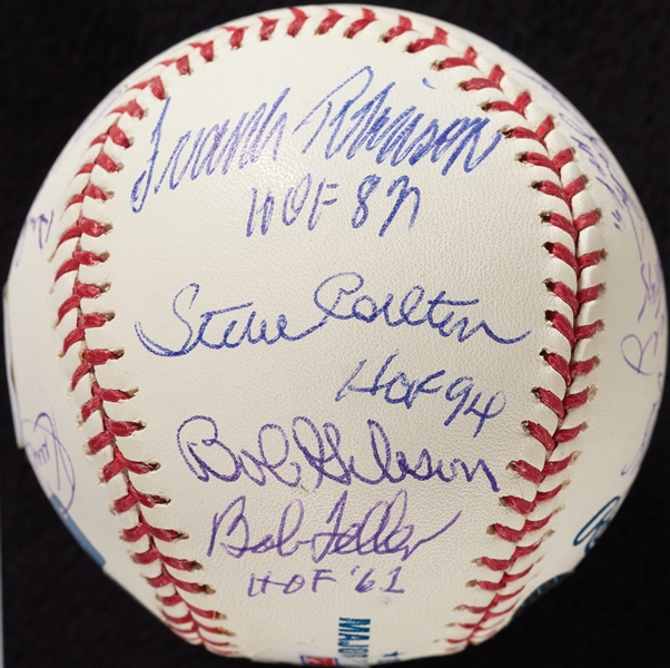 HOFer Multi-Signed OML Baseball with Hank Aaron & HOFer Inscriptions (PSA/DNA)