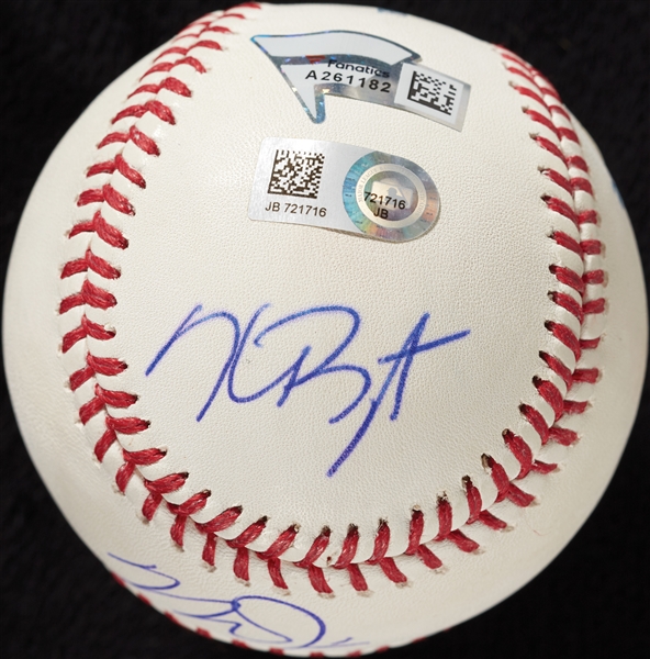 Mike Trout, Bryce Harper & Kris Bryant Signed OML Baseball (MLB) (Fanatics) (PSA/DNA)