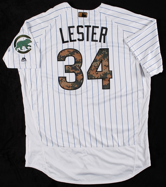 Jon Lester 2016 Game-Used Cubs Memorial Day Jersey (MLB)