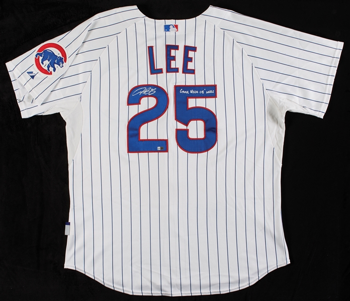 Derrek Lee 2008 Game-Used & Signed Cubs NLDS Jersey Game Used 08' NLDS