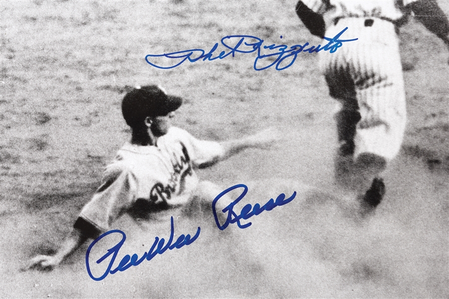 Phil Rizzuto & Pee Wee Reese Signed 8x13 Photo (PSA/DNA)