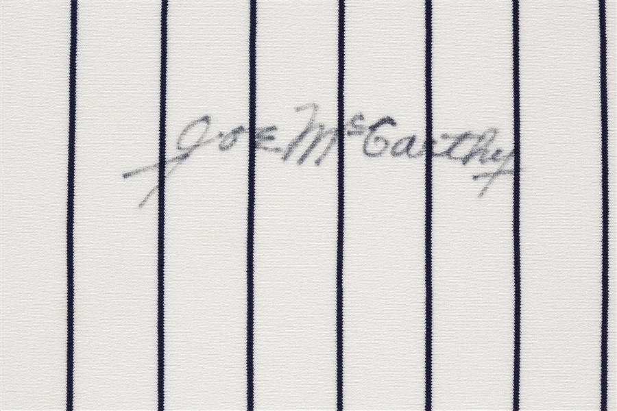 Joe McCarthy Signed Yankees Jersey in Frame (PSA/DNA)