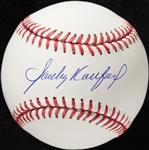 Sandy Koufax Single-Signed OML Baseball (MLB) (Graded BAS 10)