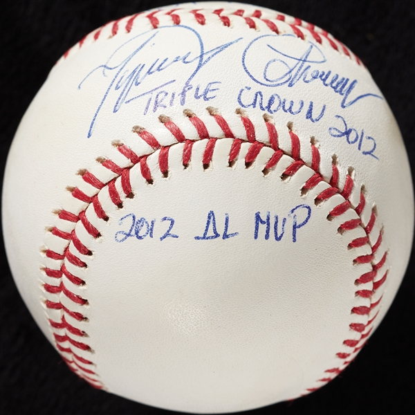 Miguel Cabrera Single-Signed OML STAT Baseball with Multiple Inscriptions (MLB) (Fanatics)
