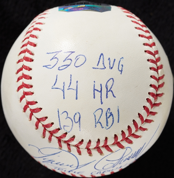 Miguel Cabrera Single-Signed OML STAT Baseball with Multiple Inscriptions (MLB) (Fanatics)