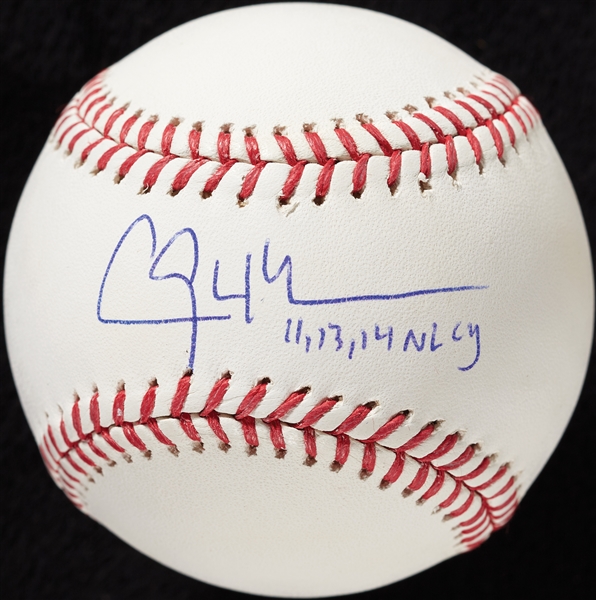 Clayton Kershaw Single-Signed OML Baseball 11, 13, 14 NL CY (MLB) (Fanatics)