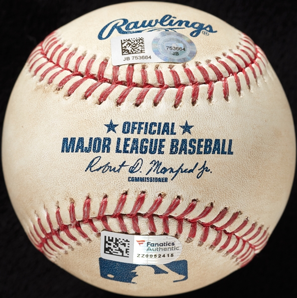 David Ortiz Game-Used & Signed OML Baseball HR 522 Passes Ted (MLB) (Fanatics)