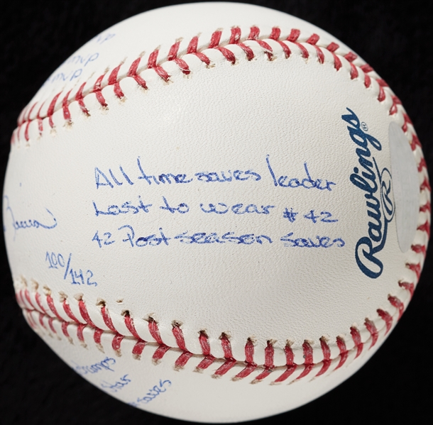 Mariano Rivera Single-Signed OML Baseball with Multiple Inscriptions (100/142) (Steiner)