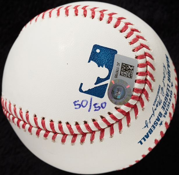 Pete Alonso & Jacob deGrom Dual-Signed OML Baseball (50/50) (MLB) (Fanatics)