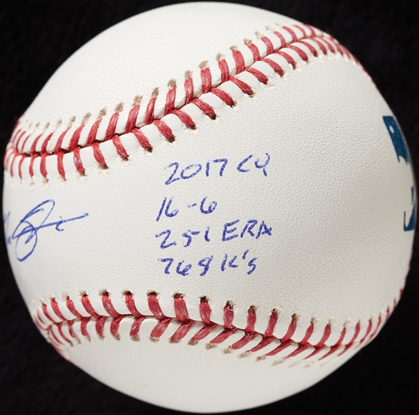 Max Scherzer Single-Signed OML STAT Baseball with Multiple Inscriptions (5/31) (MLB) (Fanatics) 