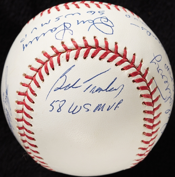 Yankees World Series MVP Multi-Signed OML Baseball (JSA)