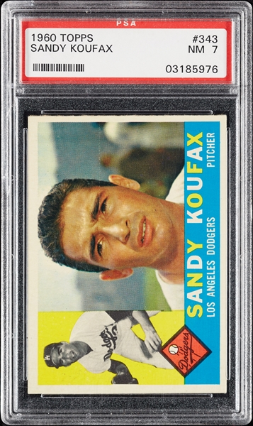 1960 Topps Sandy Koufax No. 343 PSA 7