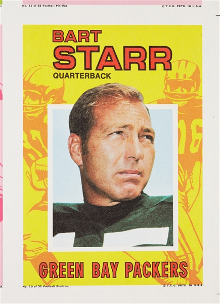 1971 Topps Football Posters Uncut Sheet