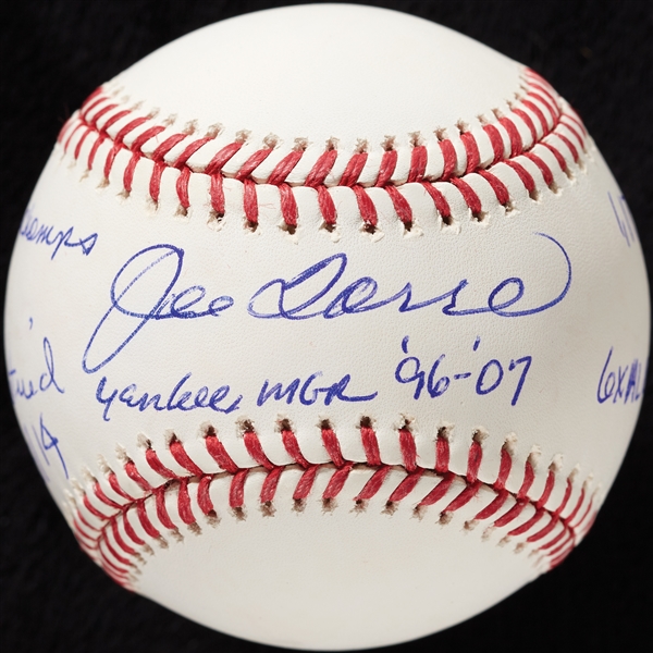 Joe Torre Signed OML STAT Baseball with Multiple Inscriptions (3/27) (MLB) (Fanatics)