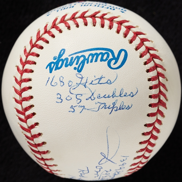 Dom DiMaggio Signed OAL STAT Baseball with Multiple Inscriptions (PSA/DNA)