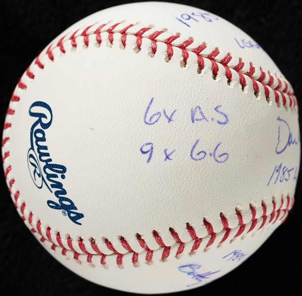 Don Mattingly Signed OML STAT Baseball with Multiple Inscriptions (11/23) (MLB) (Fanatics)
