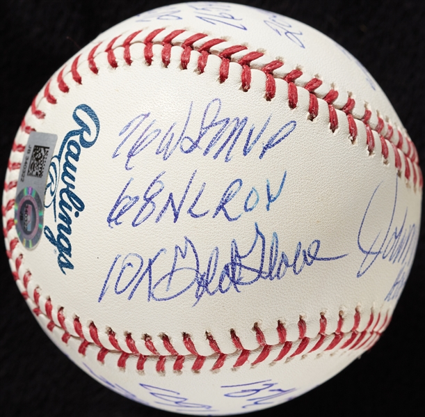 Johnny Bench Signed OML STAT Baseball with Multiple Inscriptions (2/12) (MLB) (Fanatics)