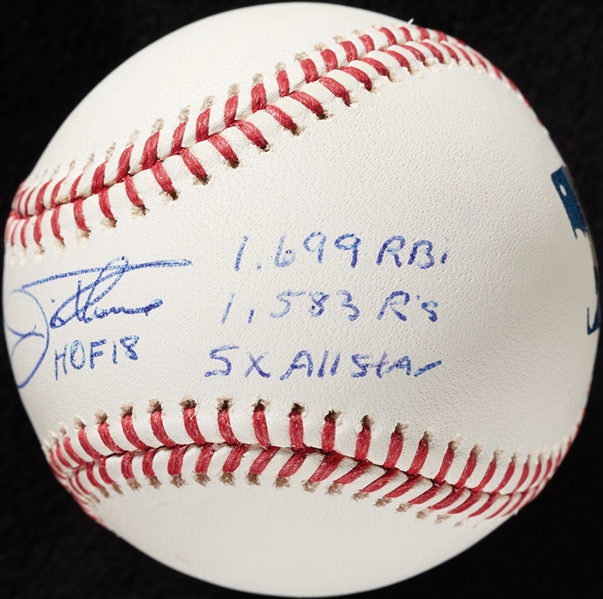 Jim Palmer Signed OML STAT Baseball with Multiple Inscriptions (5/25) (MLB) (Fanatics)