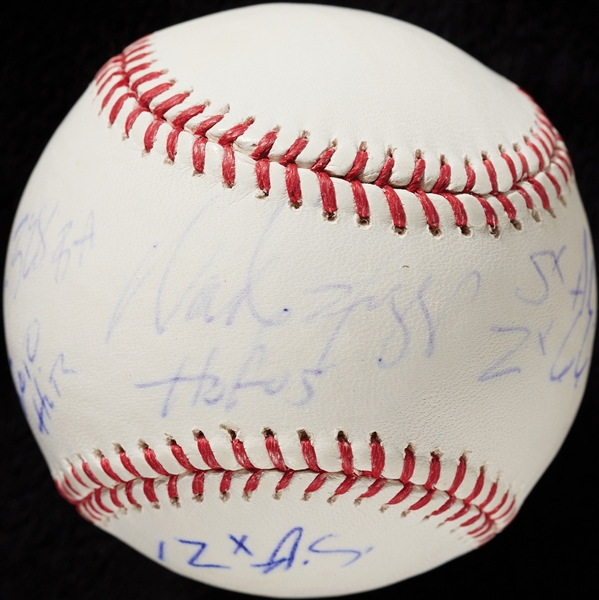Wade Boggs Signed OML STAT Baseball with Multiple Inscriptions (PSA/DNA)