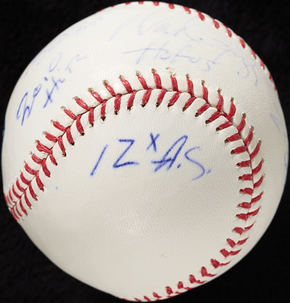 Wade Boggs Signed OML STAT Baseball with Multiple Inscriptions (PSA/DNA)