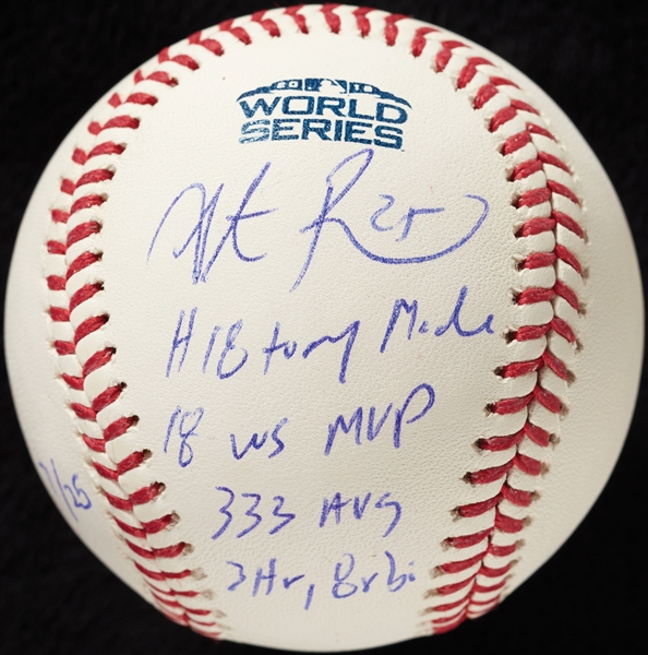 Steve Pearce Single-Signed 2018 WS Baseball with Multiple Inscriptions (7/25) (MLB) (Fanatics)