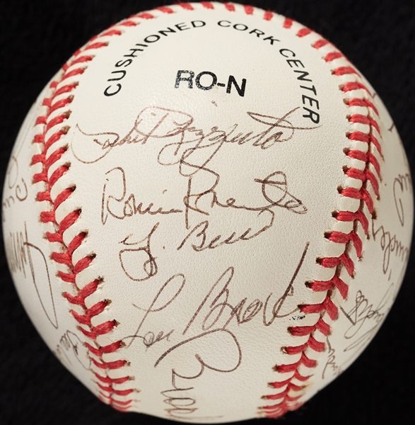 HOFers Multi-Signed ONL Baseball with Berra, Seaver, Reese (BAS)
