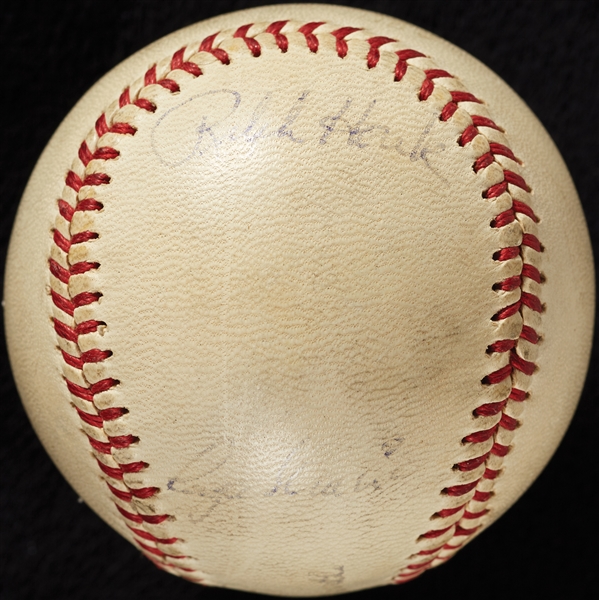 Mickey Mantle, Roger Maris, Berra & Houk Vintage Signed OAL Baseball (BAS)