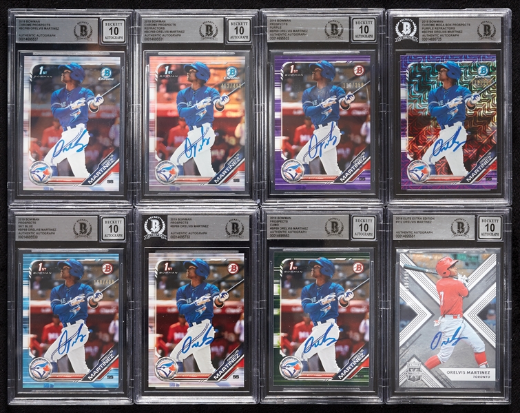Orelvis Martinez Signed RC Group with 2019 Bowman Chrome Prospects RC (BAS) (8)