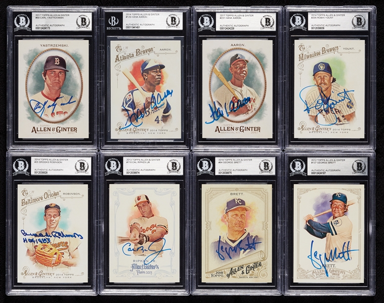 Signed 2006-2021 Topps Allen & Ginter Collection with Hank Aaron (BAS) (47)