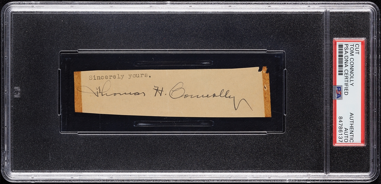 Tom Connolly Cut Signature (PSA/DNA)
