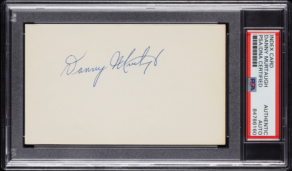 Danny Murtaugh Signed 3x5 Index Card (PSA/DNA)